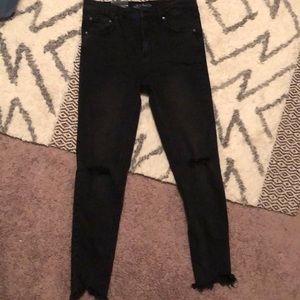 Black high rise skinny jeans